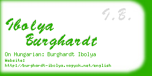 ibolya burghardt business card